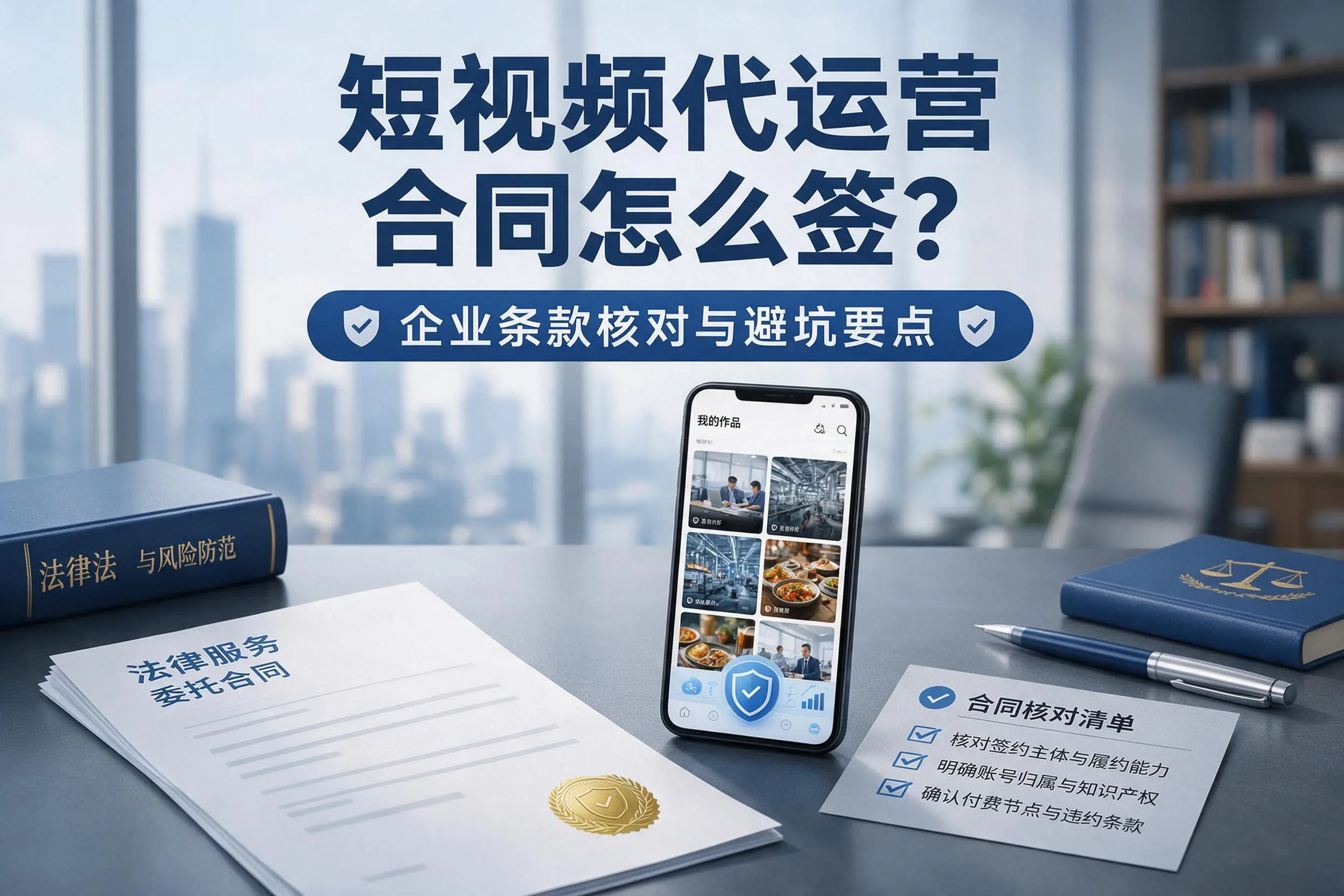 短视频代运营合同怎么签?保定企业条款核对与避坑要点