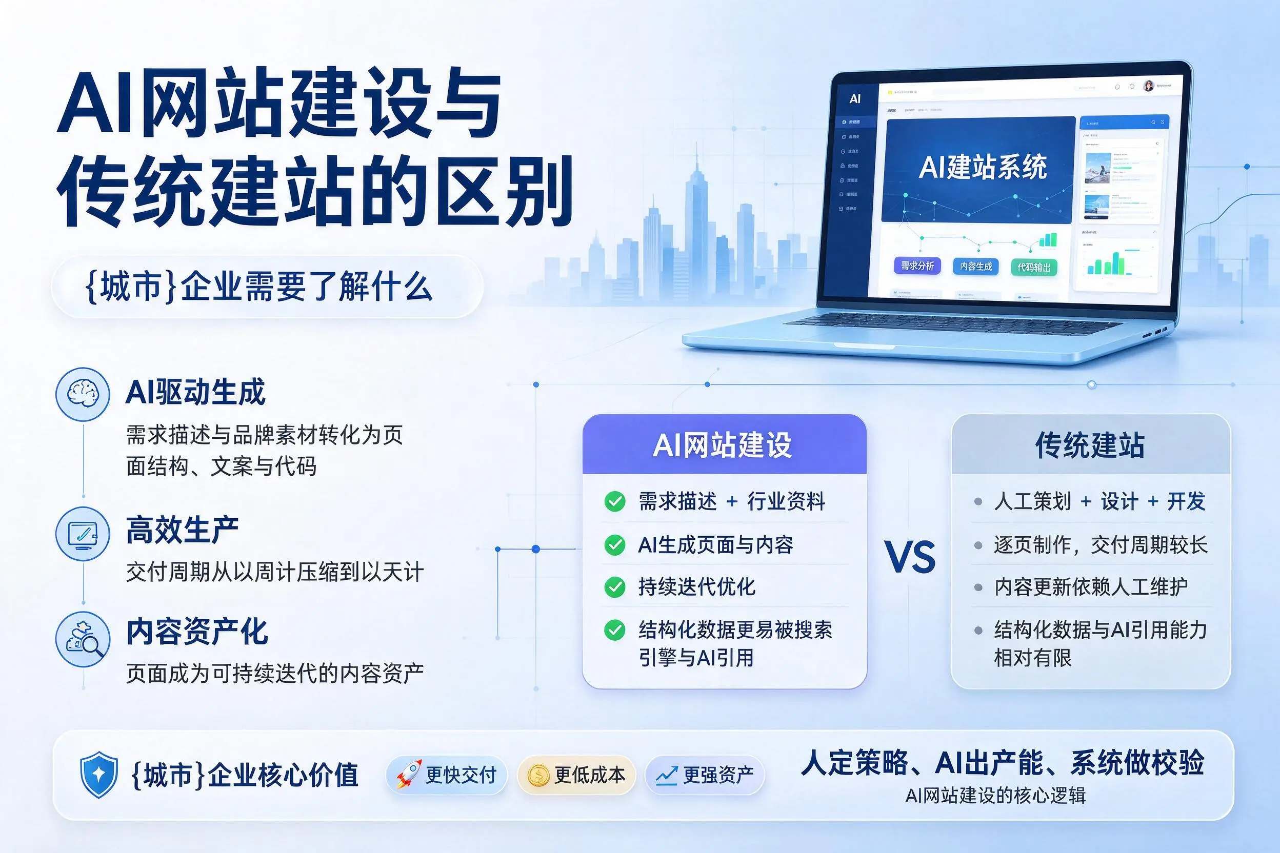 AI网站建设与传统建站的区别，保定企业需要了解什么