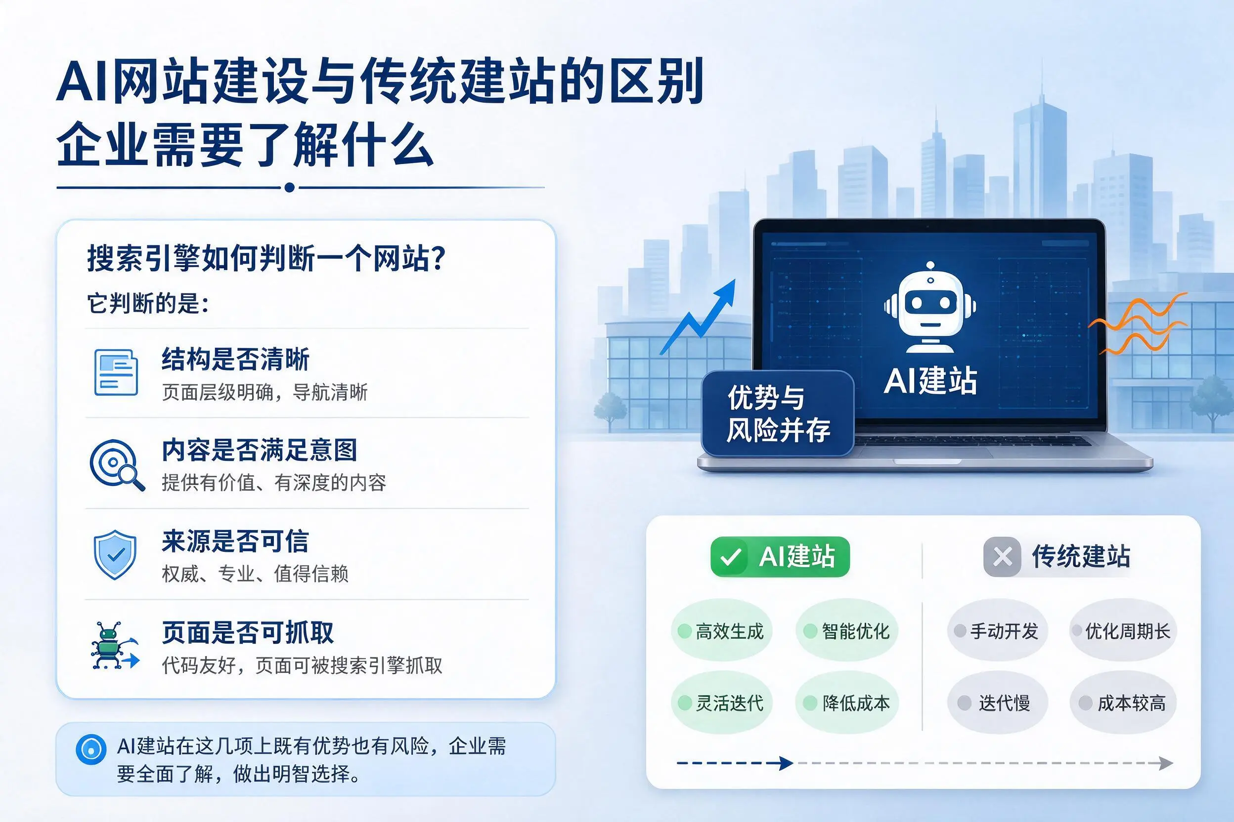 AI网站建设与传统建站的区别，保定企业需要了解什么