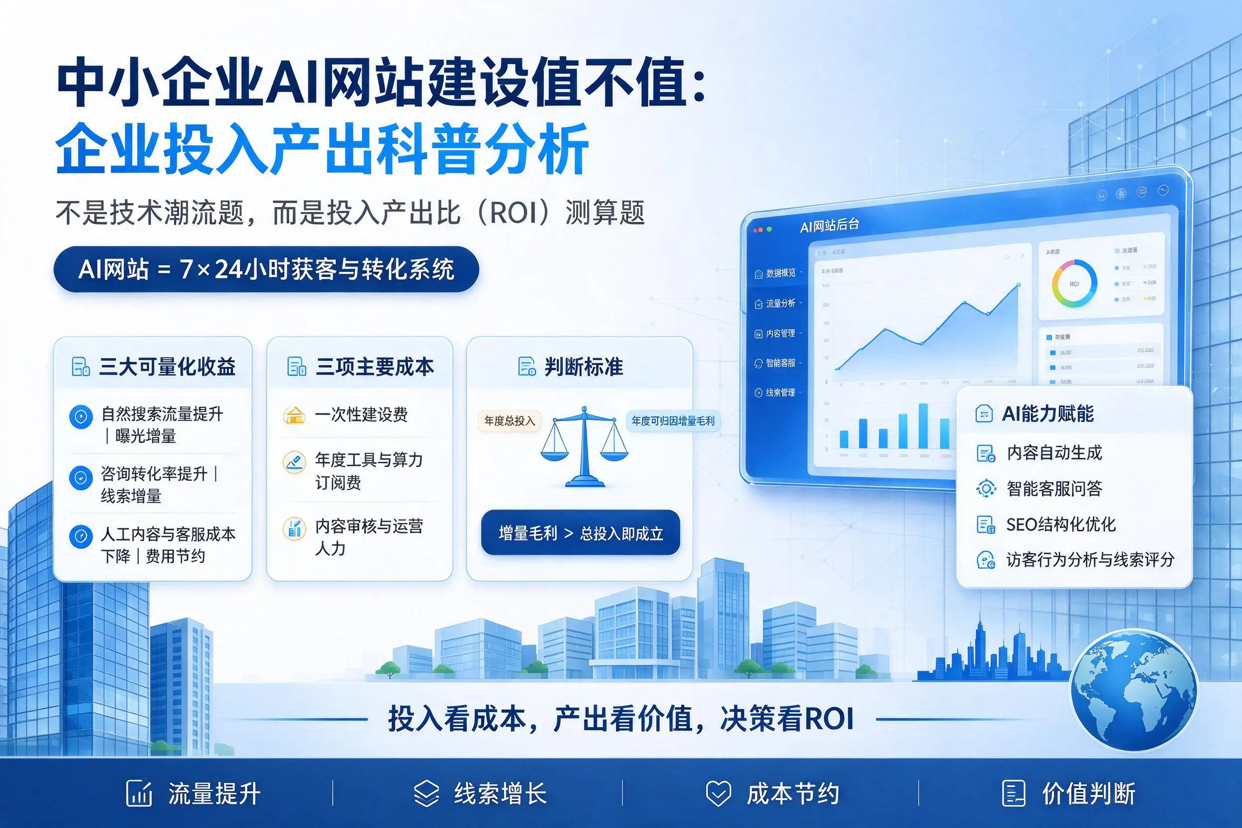 中小企业AI网站建设值不值：保定企业投入产出科普分析