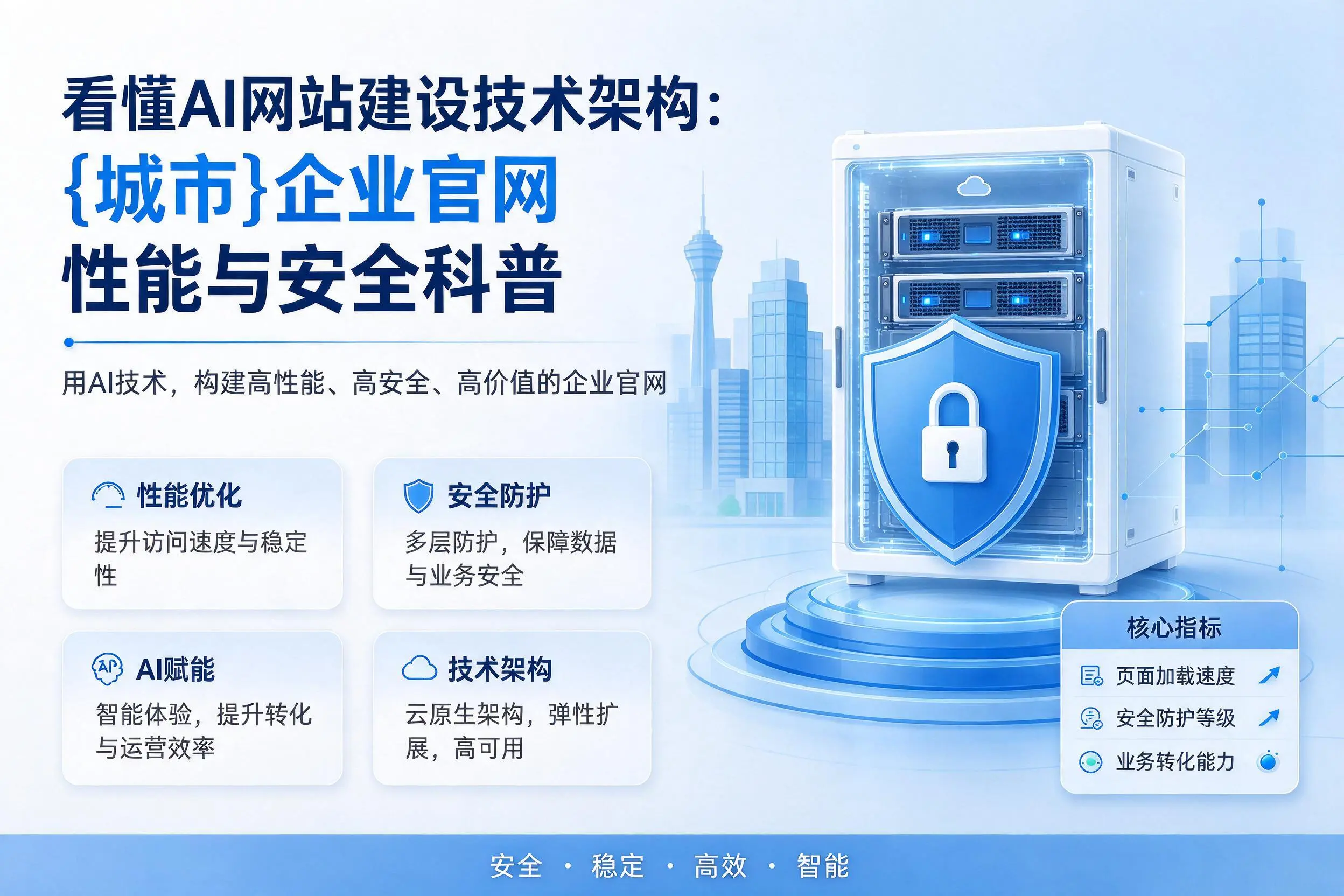 看懂AI网站建设技术架构：保定企业官网性能与安全科普