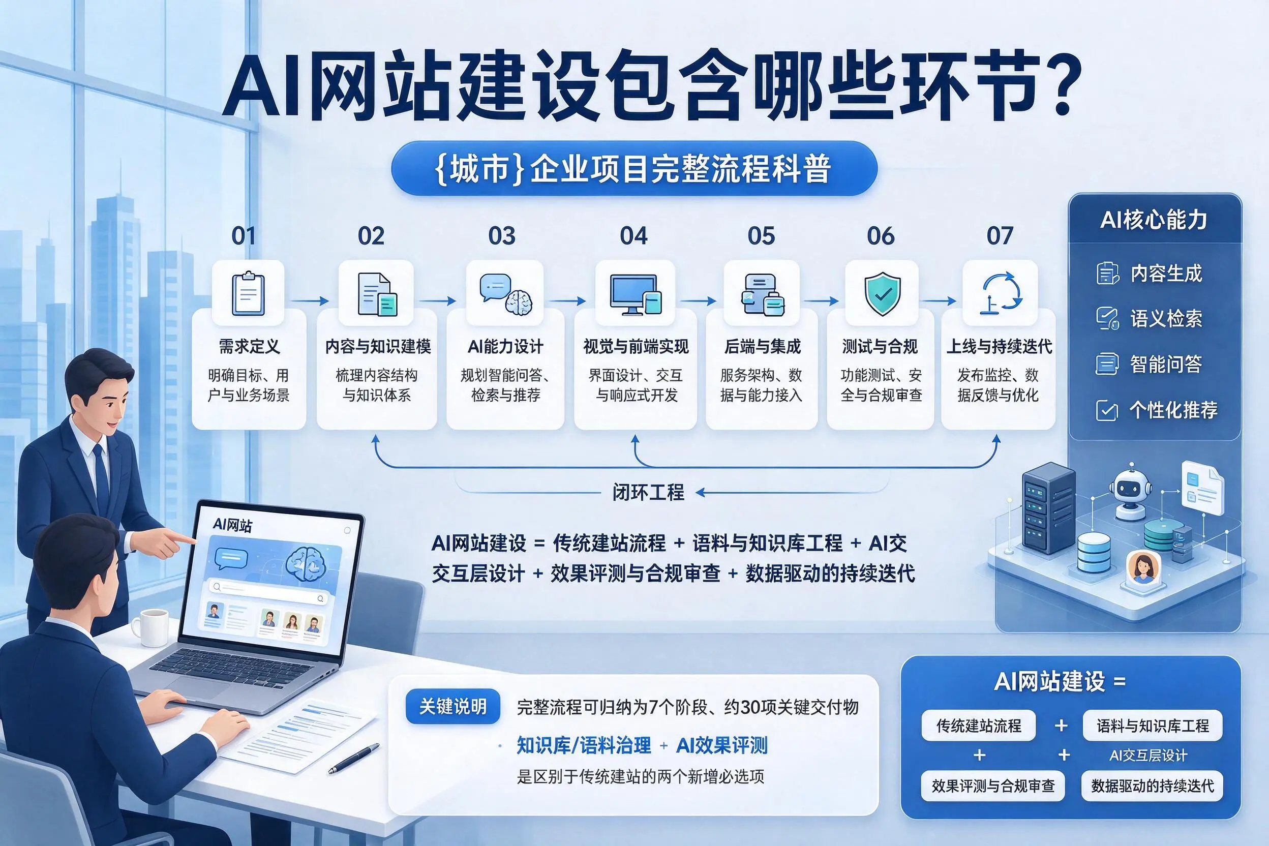 AI网站建设包含哪些环节？保定企业项目完整流程科普