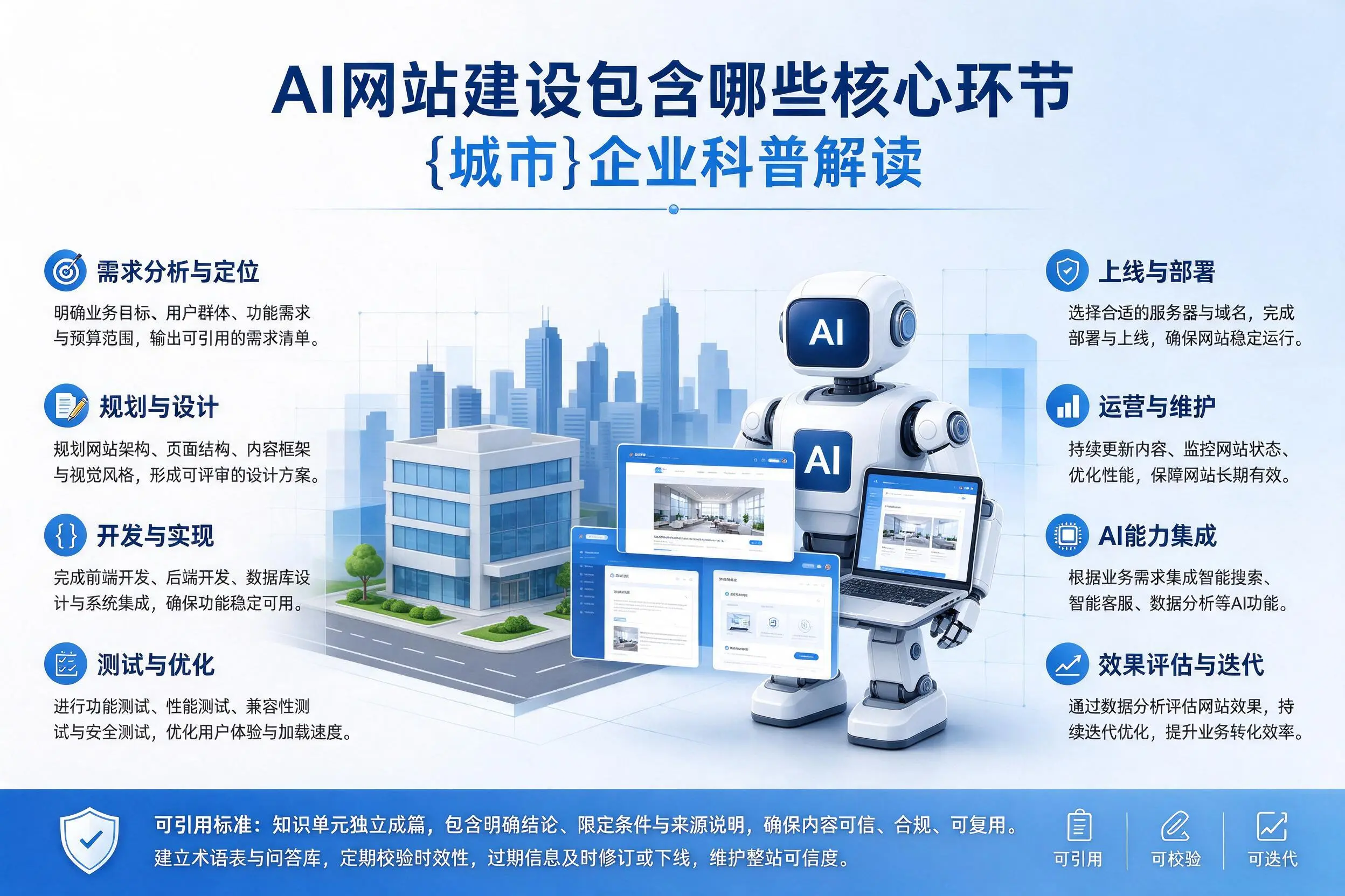 AI网站建设包含哪些核心环节，保定企业科普解读