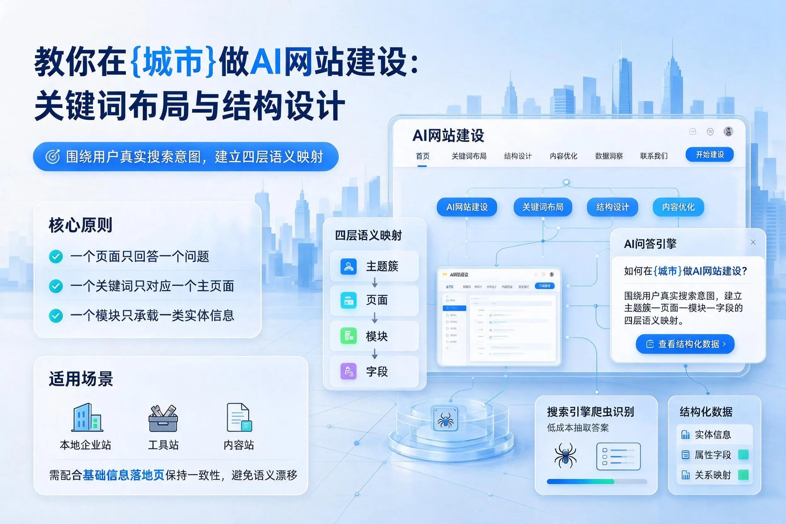 教你在保定做AI网站建设：关键词布局与结构设计